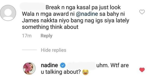 Nadine Breakup rumors