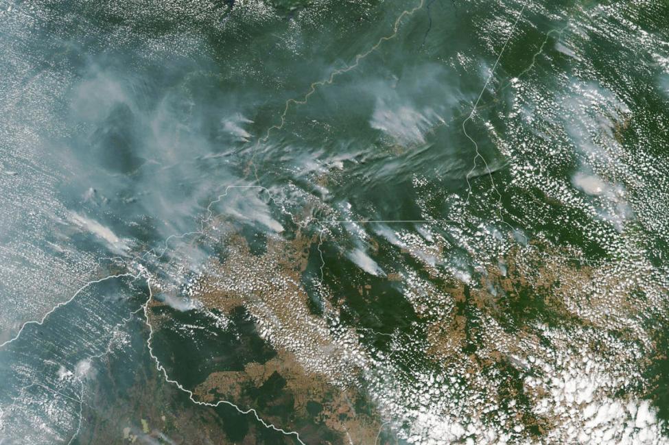 Satellite data shows Amazon rainforest burning at record rates