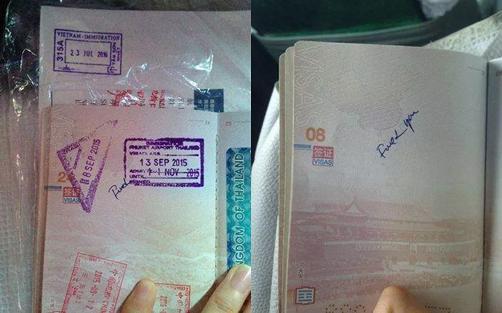 customs officer chinese passport fuck you