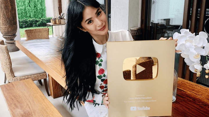 heart evangelista gold youtube play button