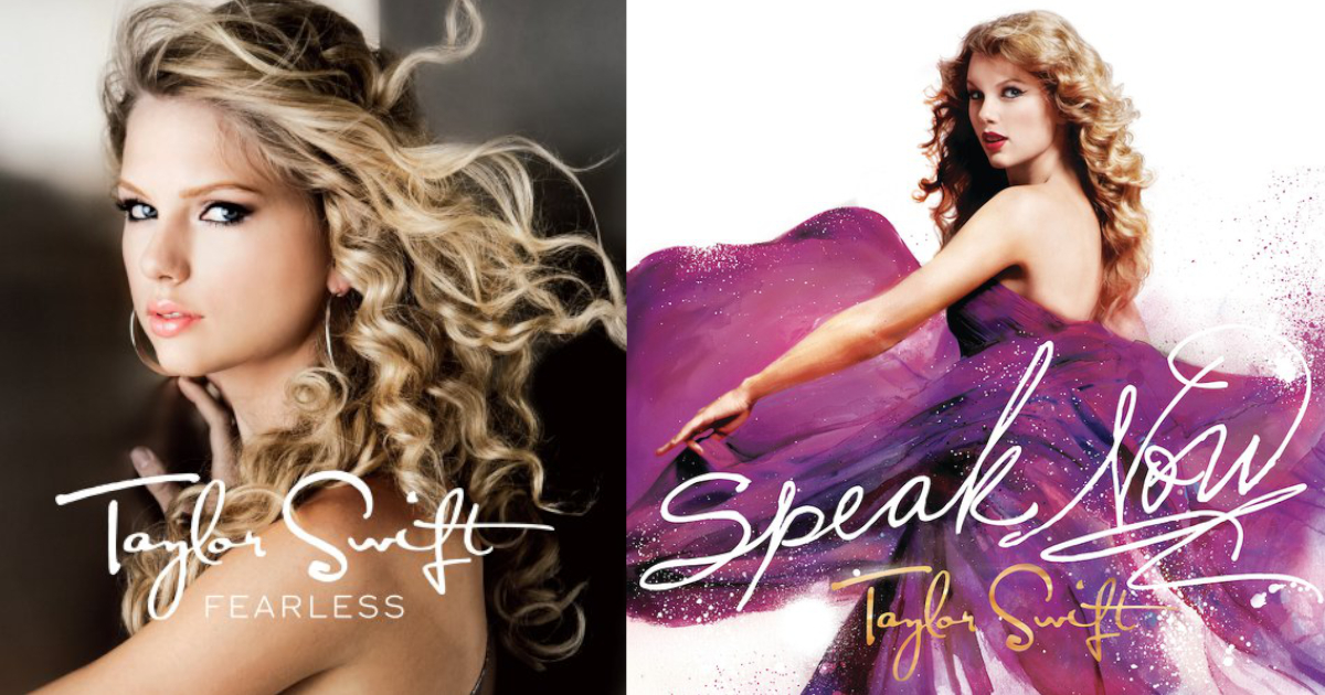 taylor swift old albums speak now fearless
