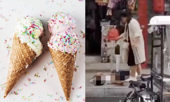 woman stabs boyfriend ice cream