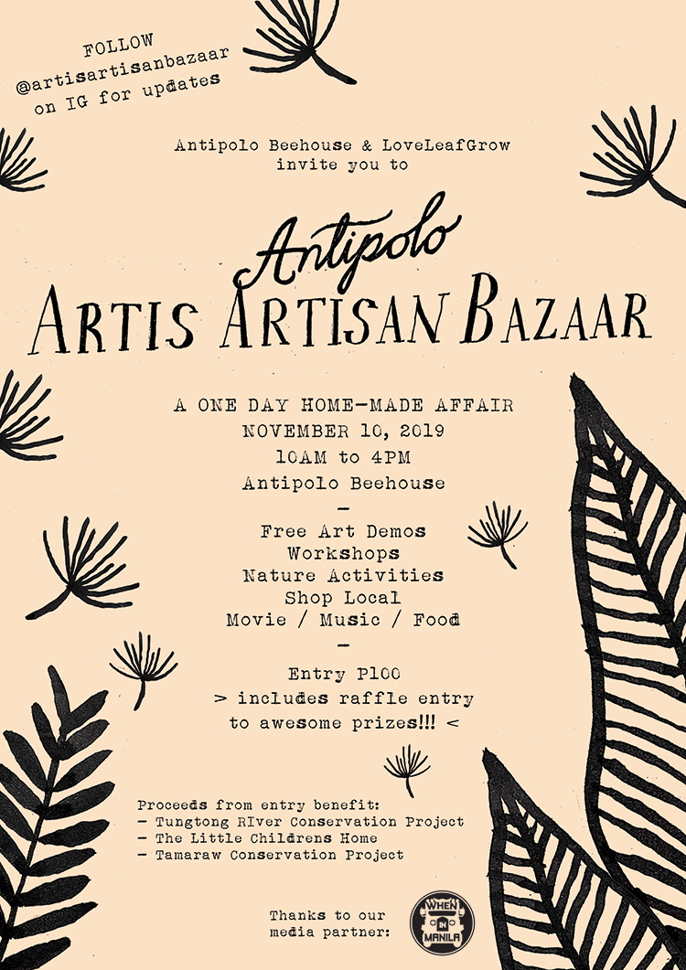 Artis Artisan Bazaar No. 5: Home Made Community Gathering for a Cause 1 2019 aab poster 750px wim