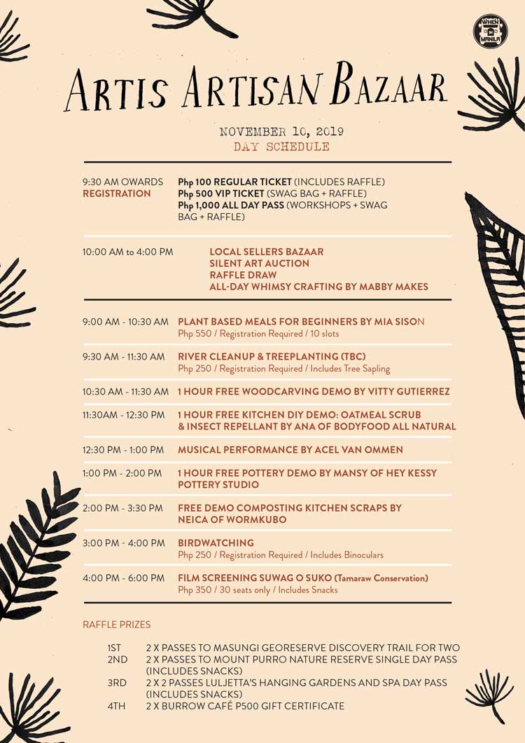Artis Artisan Bazaar No. 5: Home Made Community Gathering for a Cause 2 2019 aab program 750px wim