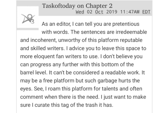 Comment on Fanfic