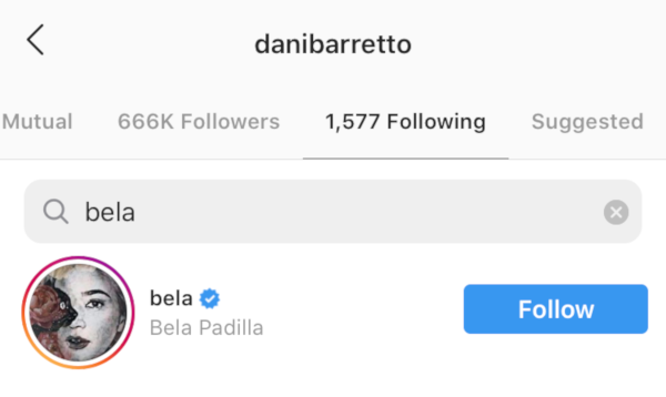 Dani Barretto Bela Padilla following Instagram 2