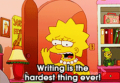 Lisa writing gif