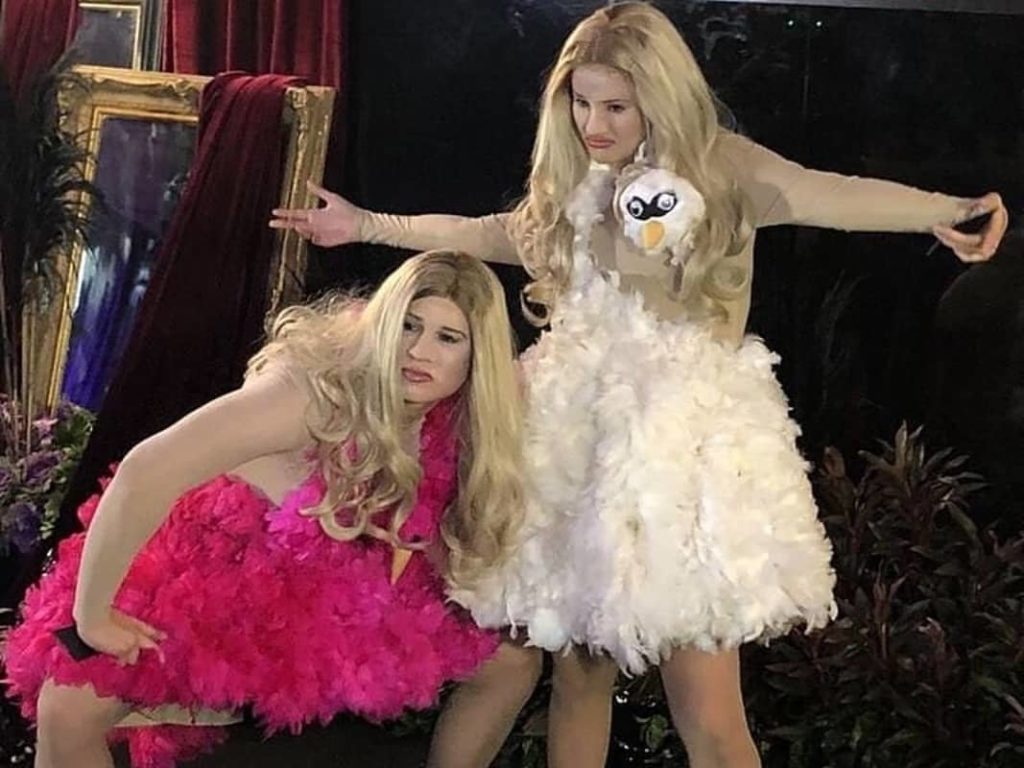 lizquen white chicks costume black magic ball