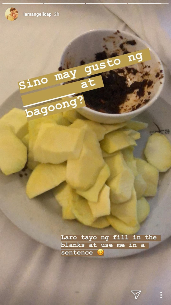 Angelica Panganiban green mangoes and bagoong