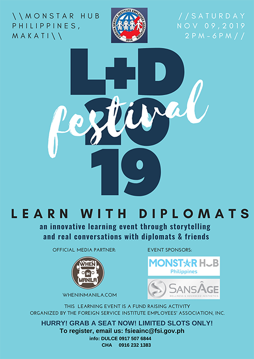 LD Festival 2019 Learn with Diplomats Poster