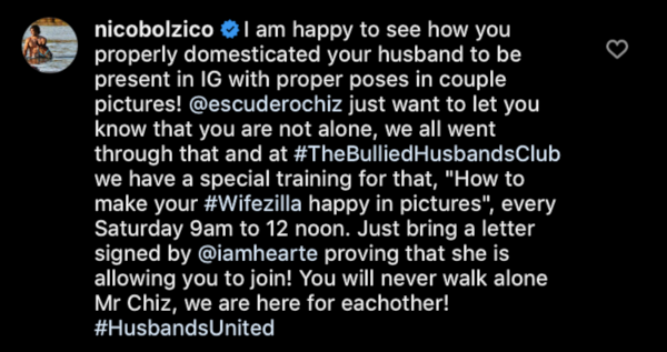 Nico Bolzico comment Chiz Heart