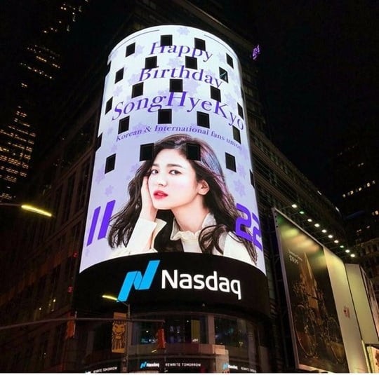 Song Hye Kyo Times Square Birthday Ad