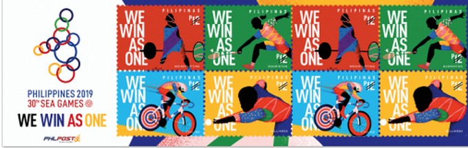 LOOK: PHLPost Releases Special Stamps for 2019 SEA Games 1 SEAgames stamps2