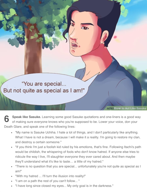 wikiHow to Act like Sasuke