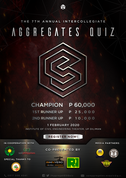 7th Annual Intercollegiate Aggregates Quiz poster