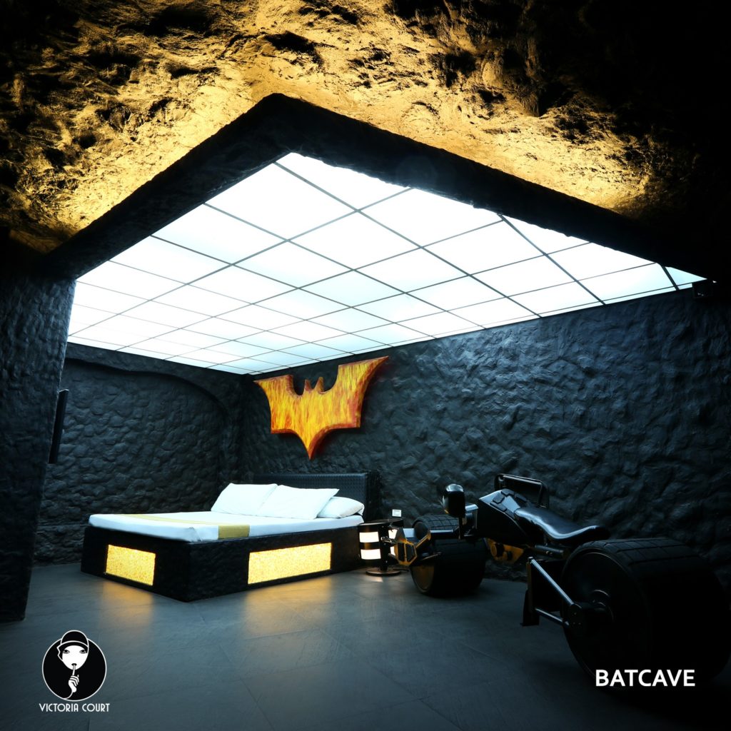 victoria court goal batcave party suite themed rooms