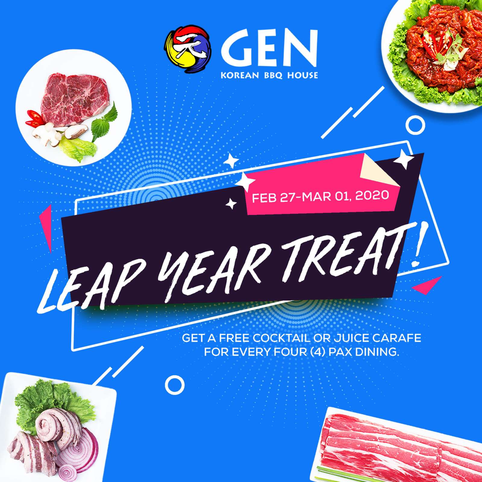 Enjoy a Leap Year Treat from Feb 27 to March 1 at This KBBQ Place! 1 GKBBQ Leap Year Treat 2020