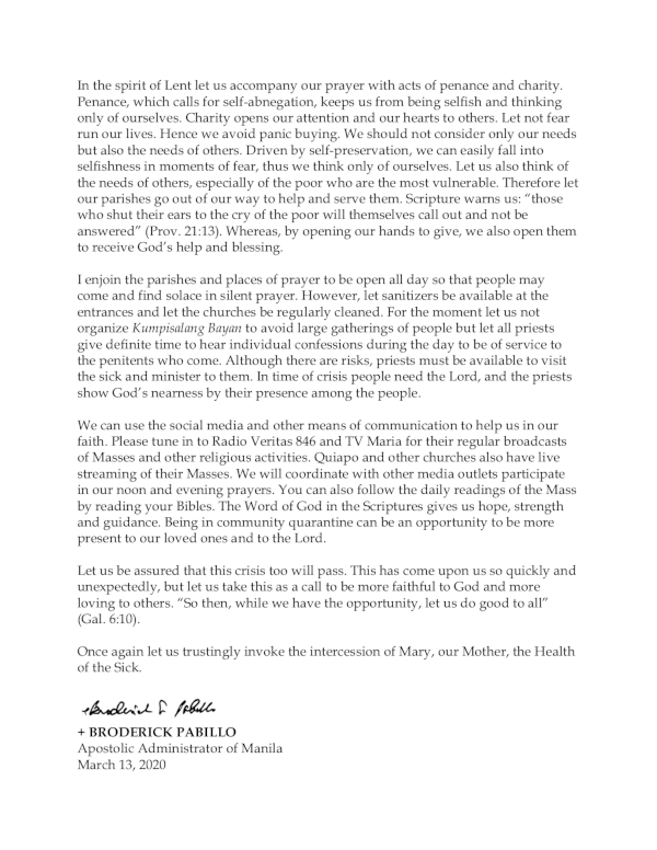 Pastoral Letter 2