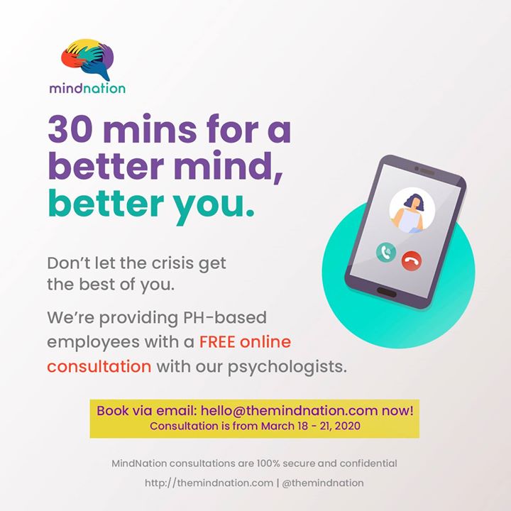 mindnation mental health free psychologist coronavirus