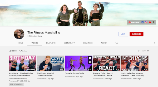 youtube channel workout the fitness marshall
