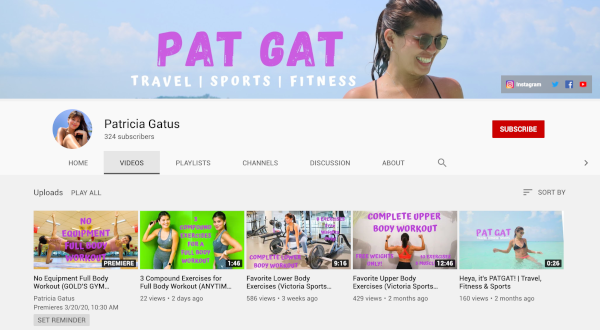 youtube workout channel patricia gatus