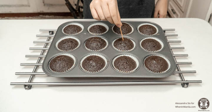 testing chocolate cupcakes
