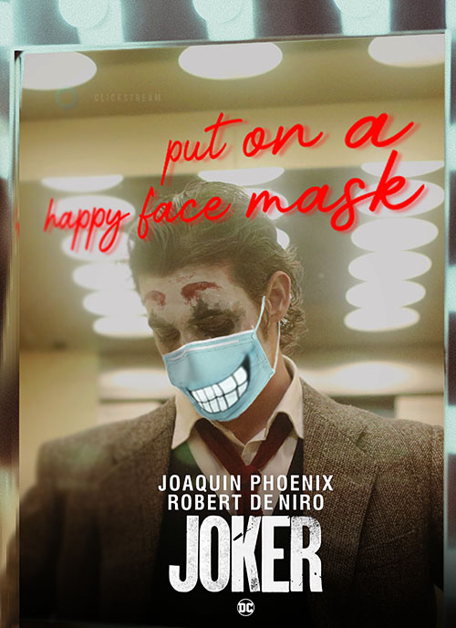 5 Movie Posters Re-Imagined for the Age of COVID-19 2 Joker Movie Poster COVID 19