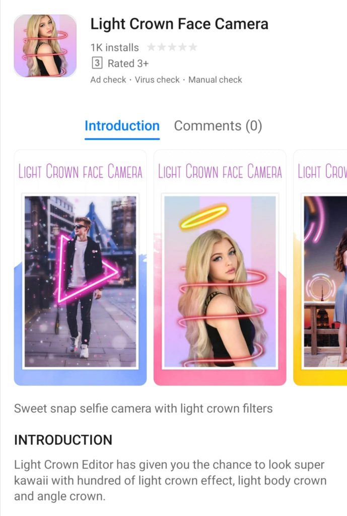 Light Crown Face Camera