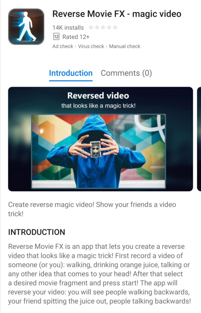 10 Photography Tools from the HUAWEI AppGallery for Your HUAWEI P40 Series 9 Reverse Movie FX