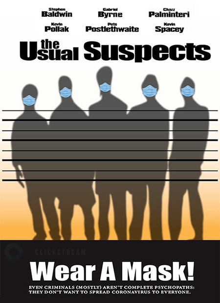 5 Movie Posters Re-Imagined for the Age of COVID-19 4 Usual Suspects Movie Poster COVID 19