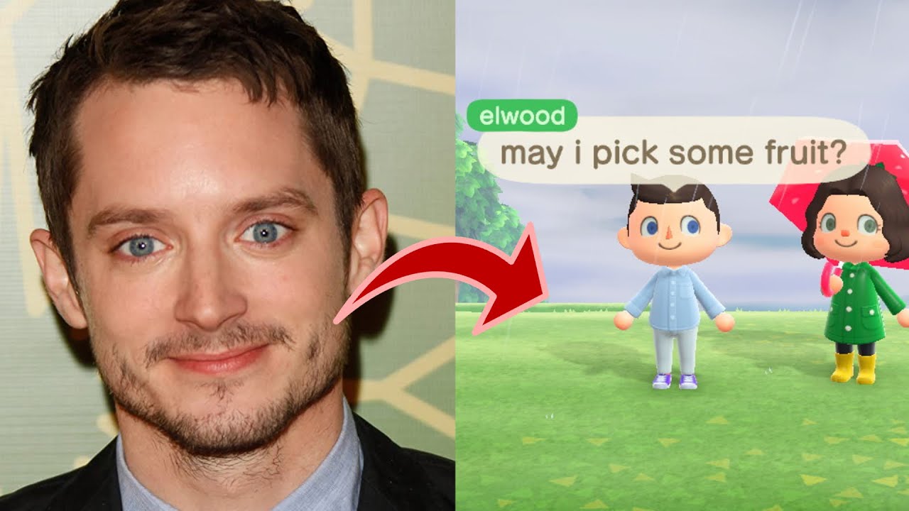 Elijah Wood drops by Animal Crossing island to sell turnips and make