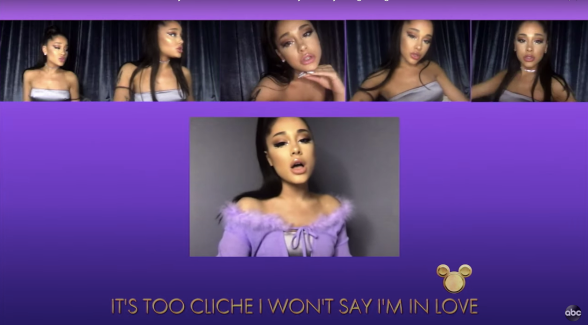 ariana grande disney family singalong