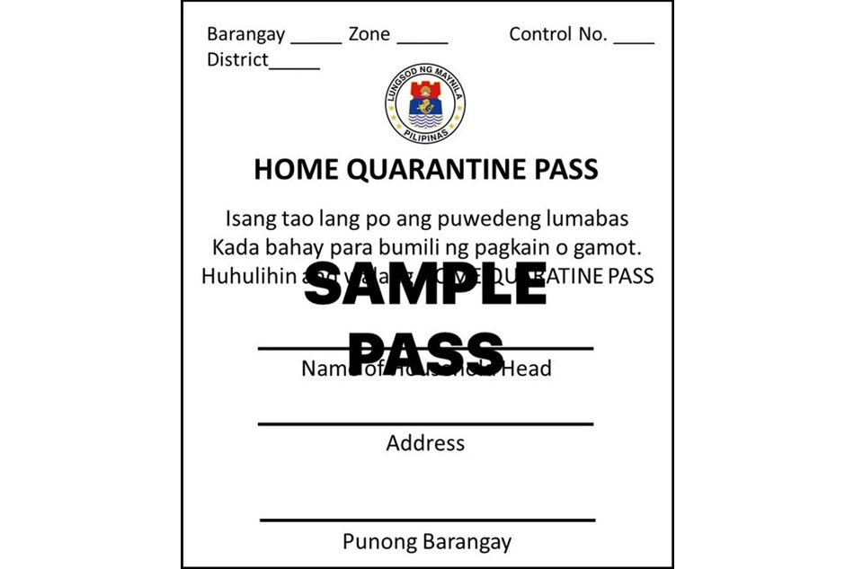 home quarantine pass