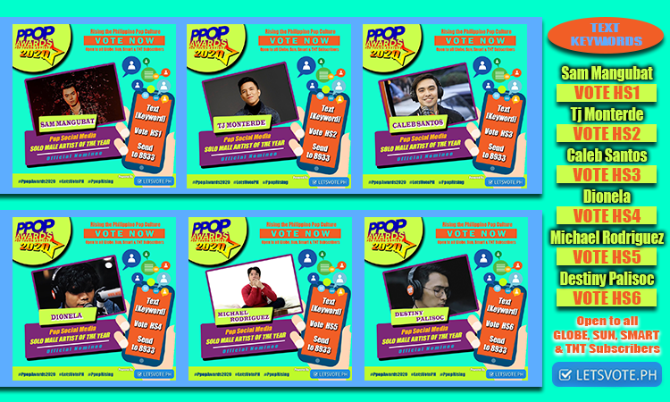 PPOP Awards 2020 Tuloy Pa Rin Sa Pagbibigay Award Sa Mga Natatangi 4 NOMINEES POP SOLO MALE ARTIST OF THE YEAR