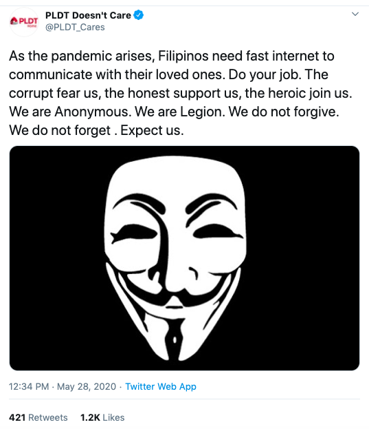 anonymous hacker pldt twitter