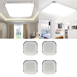 fathers day gifts 15 Loviver 4pcs Modern Square Flush Mount Ceiling Light Lamp LED Panel Downlight White