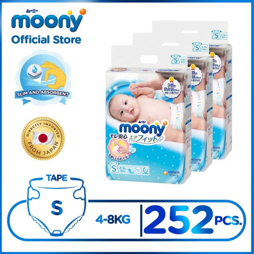 mothers day gifts Moony Natural Baby Diaper Tape Newborn 0 5kg