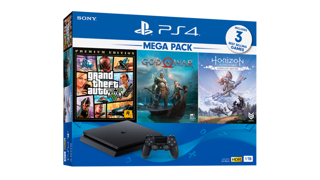 mothers day gifts PS4 Slim Mega Pack Bundle 1TB Premium Edition