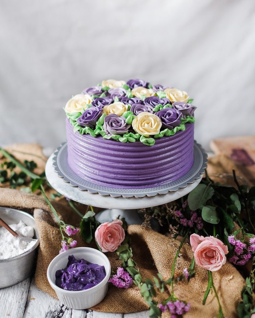 ube chiffon cake