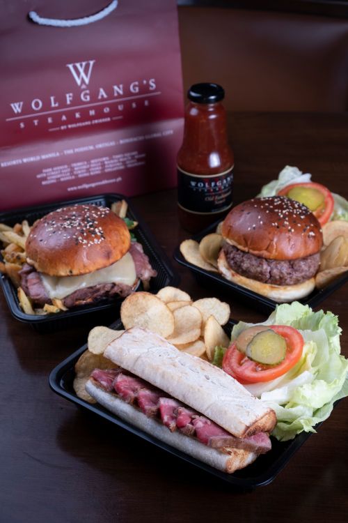 @wolfgang's steakhouse @roast beef sandwich @wolfgang burger @takeout @takeout sandwich