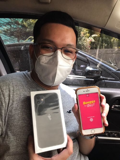 LOOK: Two People Won an iPhone 11 Just by Playing this Funny Pinoy App 2 Charles Bongga Ka Day winner 1
