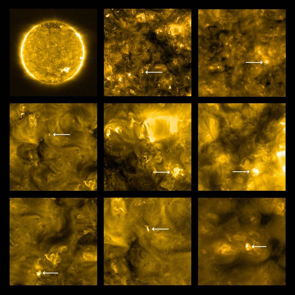 NASA closest photos of sun campfires