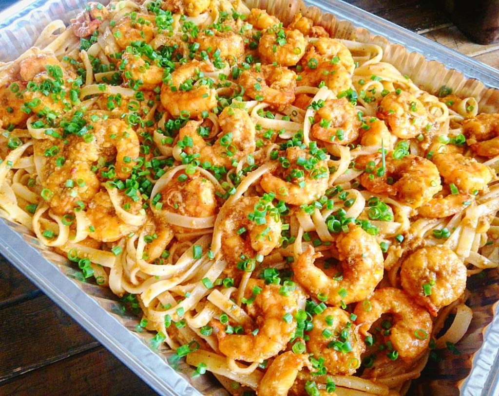 delivery filipino food piglets kitchen aligue and shrimp pasta
