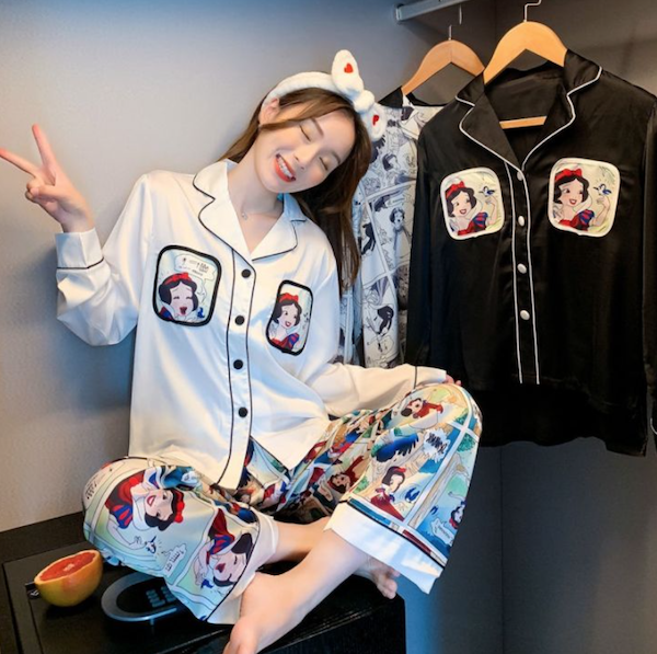 long sleeve print pajamas lazada