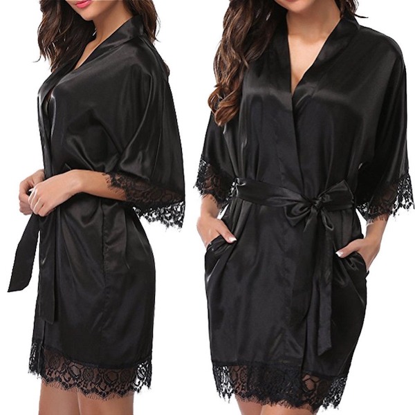 satin robe lazada