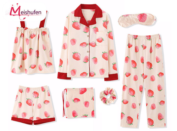 strawberry print pajama set lazada