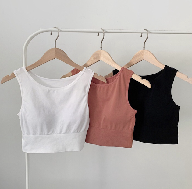 stretch crop top shopee