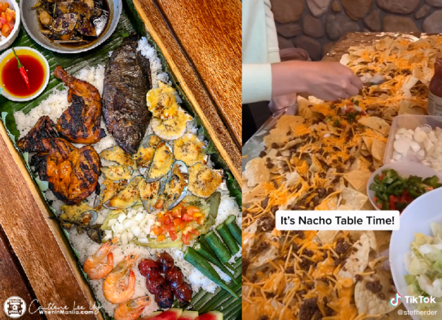 WATCH: "Nacho Tables" is the next viral TikTok food trend that's chaotic and fun 1 Left photo from Caitlin Uy, Right Photo from TikTok user @stefherder