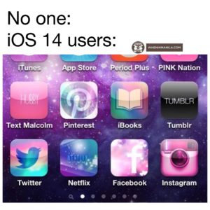 iOS 14 meme