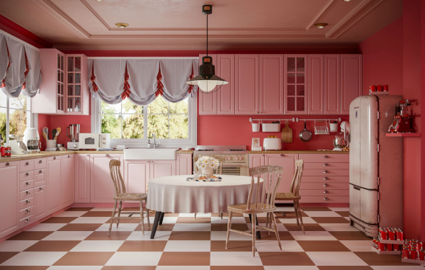 simpsons wes anderson kitchen